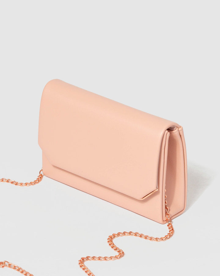 Pink Penny Flap Clutch Bag | Clutch Bags