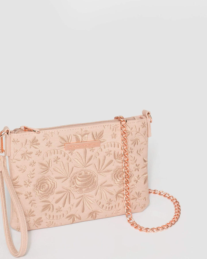 Pink Peta Boho Wristlet | Crossbody Bags