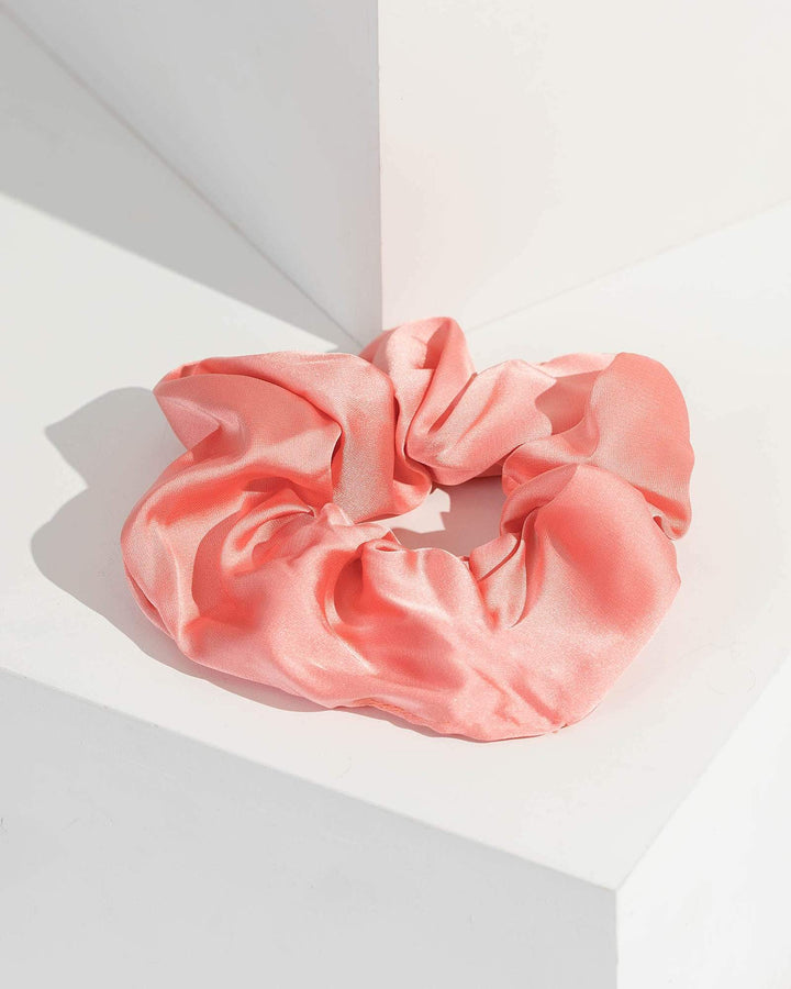 Pink Plain Colour Scrunchie | Hair Accessories