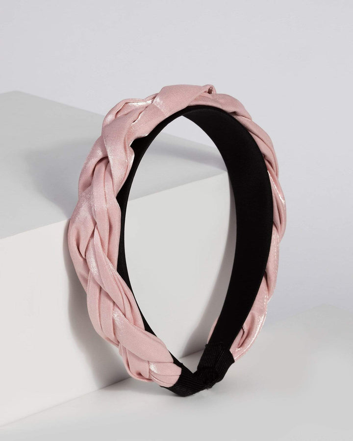 Pink Platted Fabric Headband | Hair Accessories
