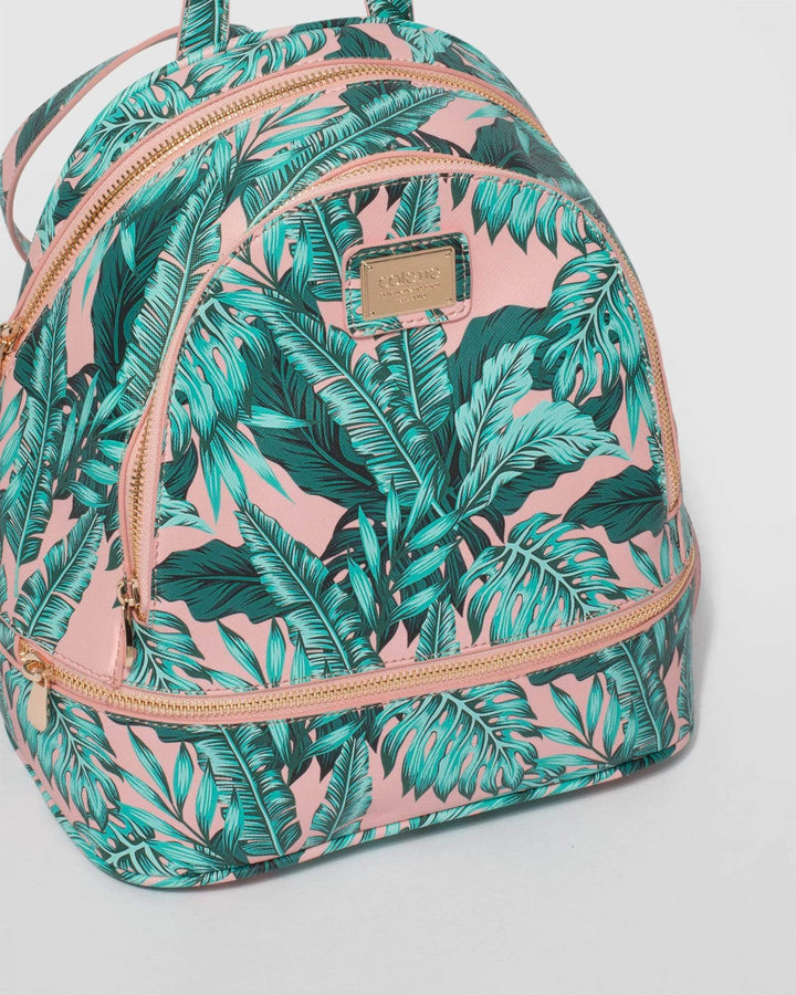 Pink Print Bridget Plain Backpack | Backpacks