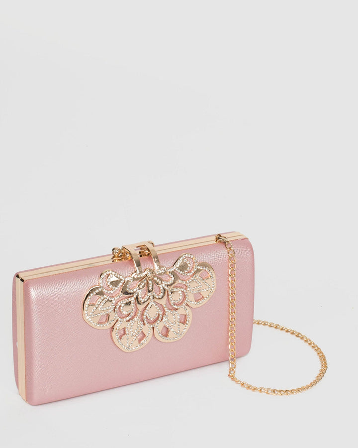 Colette by Colette Hayman Pink Quinn Clip Evening Clutch Bag