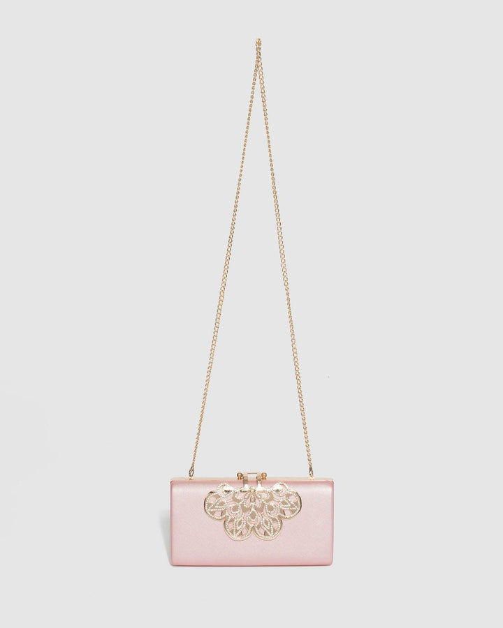 Colette by Colette Hayman Pink Quinn Clip Evening Clutch Bag