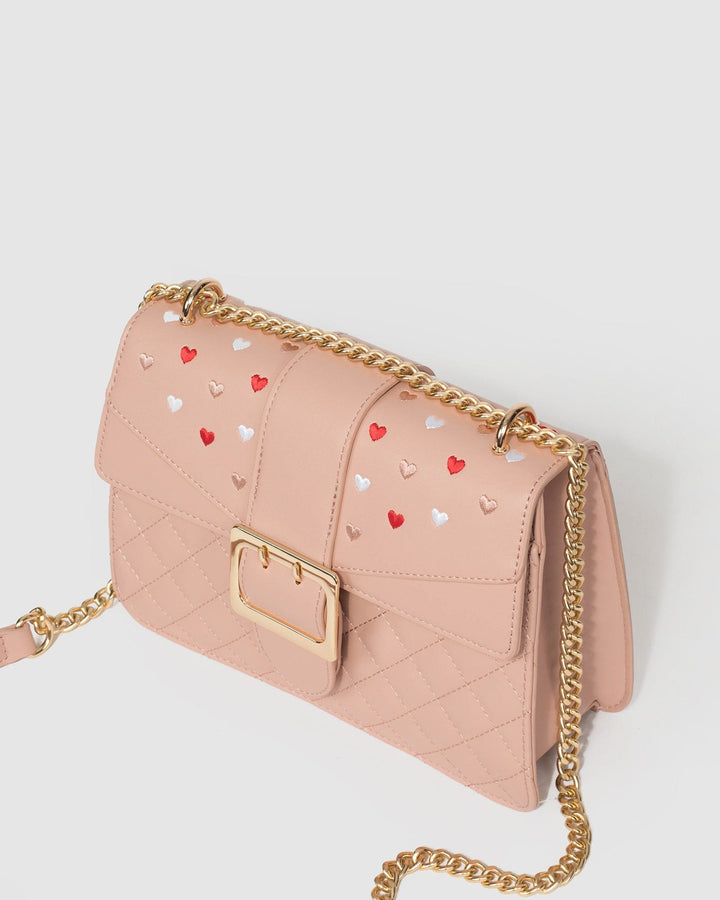Colette by Colette Hayman Pink Rachel Heart Crossbody Bag