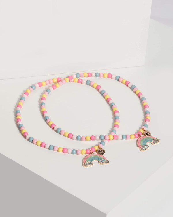 Pink Rainbows Bff Necklace | Necklaces