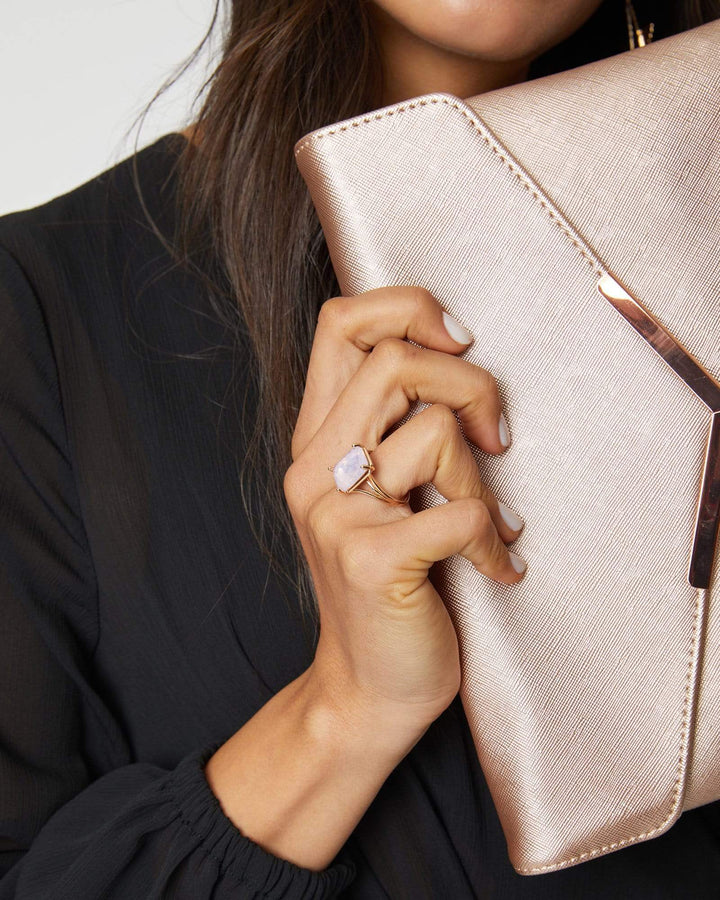 Pink Rectangle Crystal Ring | Rings