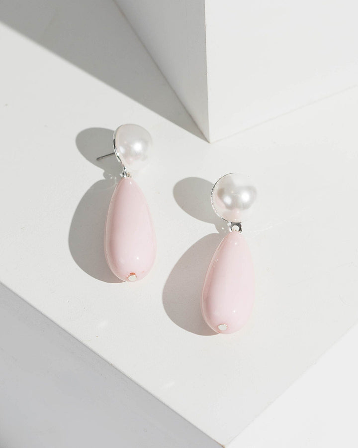 Pink Rounded Teardrop Drop Earrings | Earrings