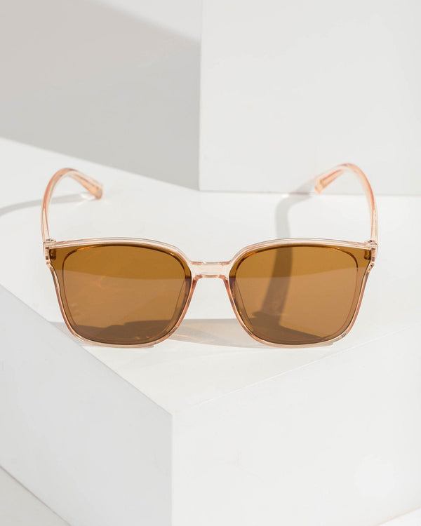 Colette by Colette Hayman Pink Rounded Wayfarer Sunglasses