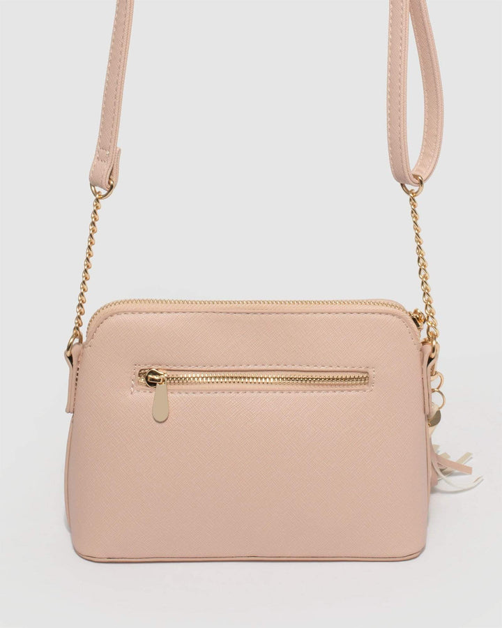Pink Saffiano Crossbody Bag | Crossbody Bags