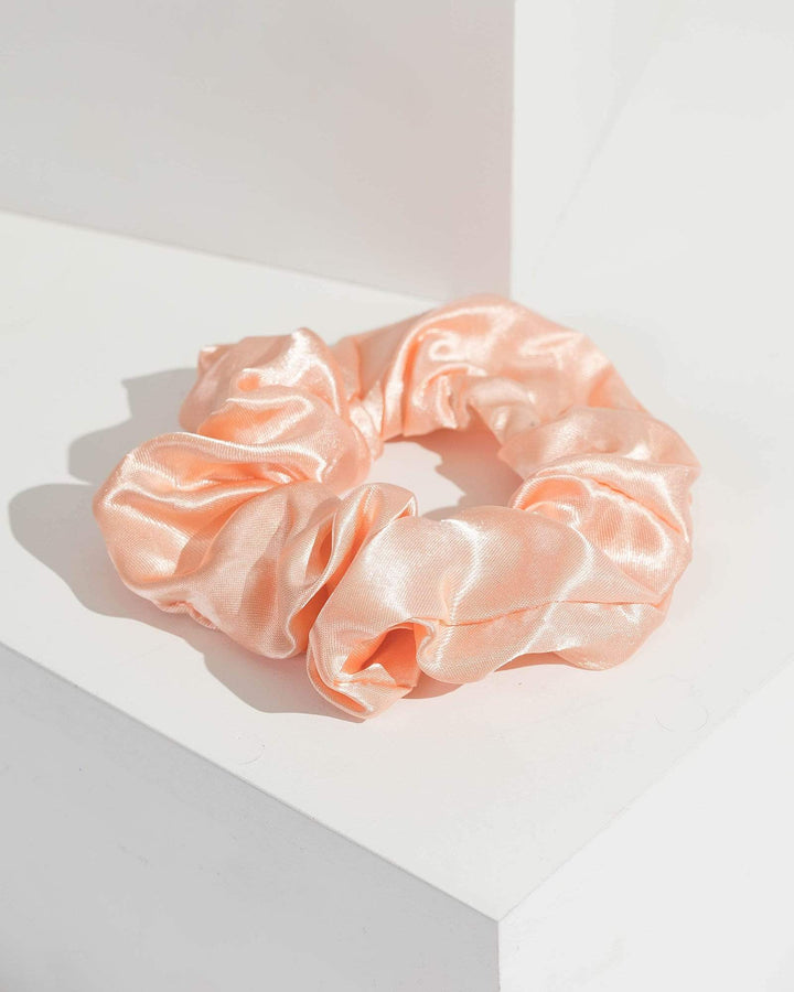 Pink Satin Scrunchie | Hair Accessories