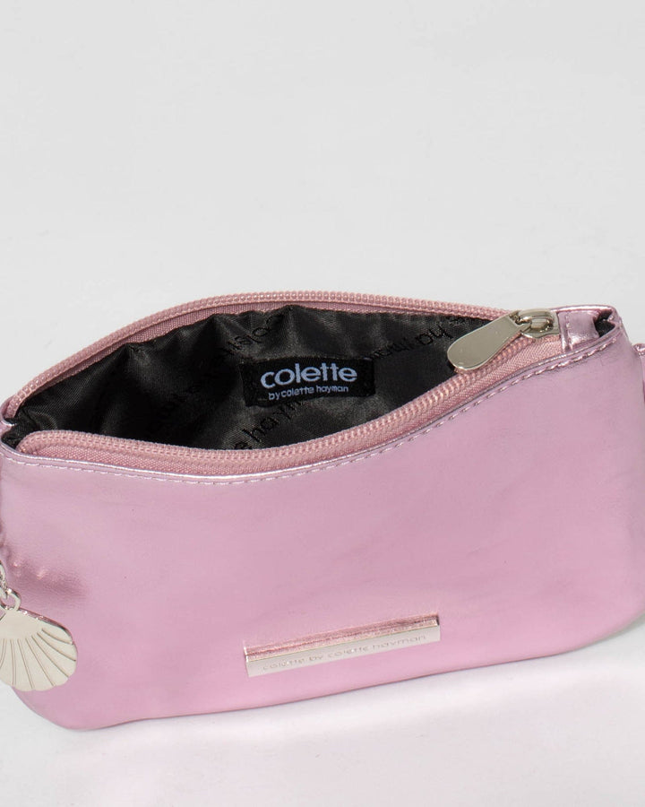 Colette by Colette Hayman Pink Shell Charm Purse