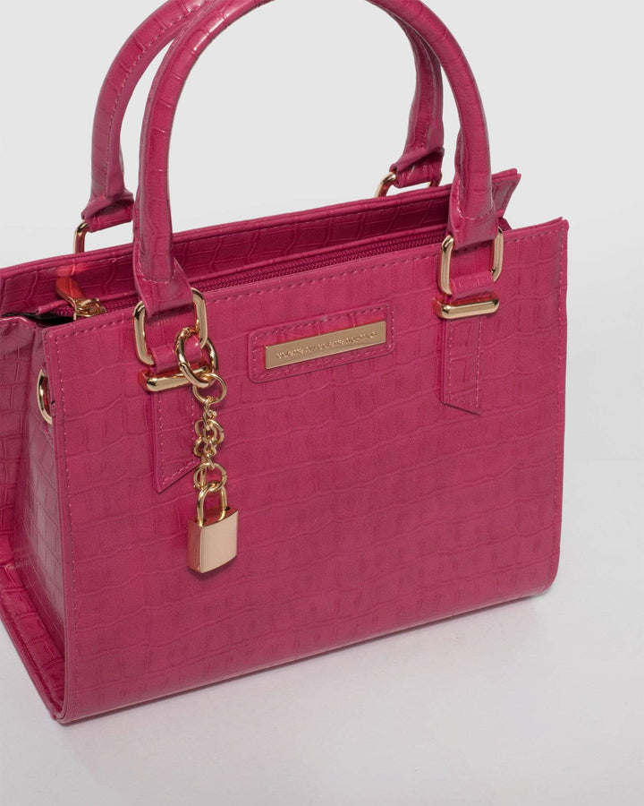 Pink Sia Lock Mini Tote Bag | Mini Bags