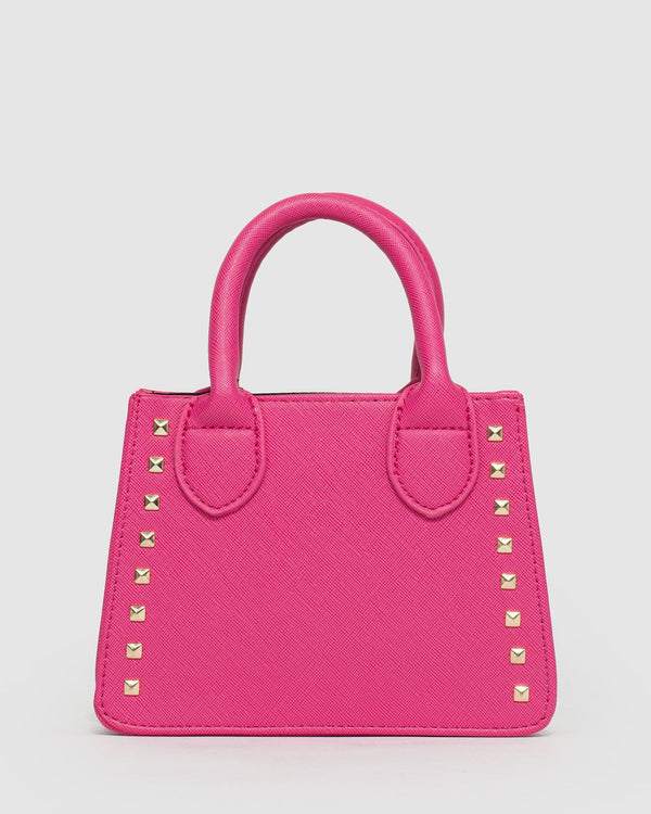 Pink Sibel Stud Mini Tote Bag | Mini Bags