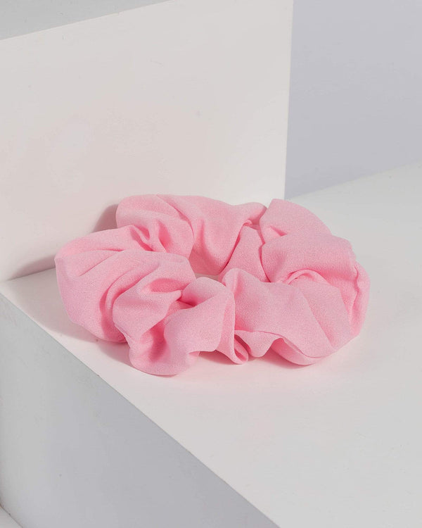Pink Small Cloth Scrunchie | Hair Accessories
