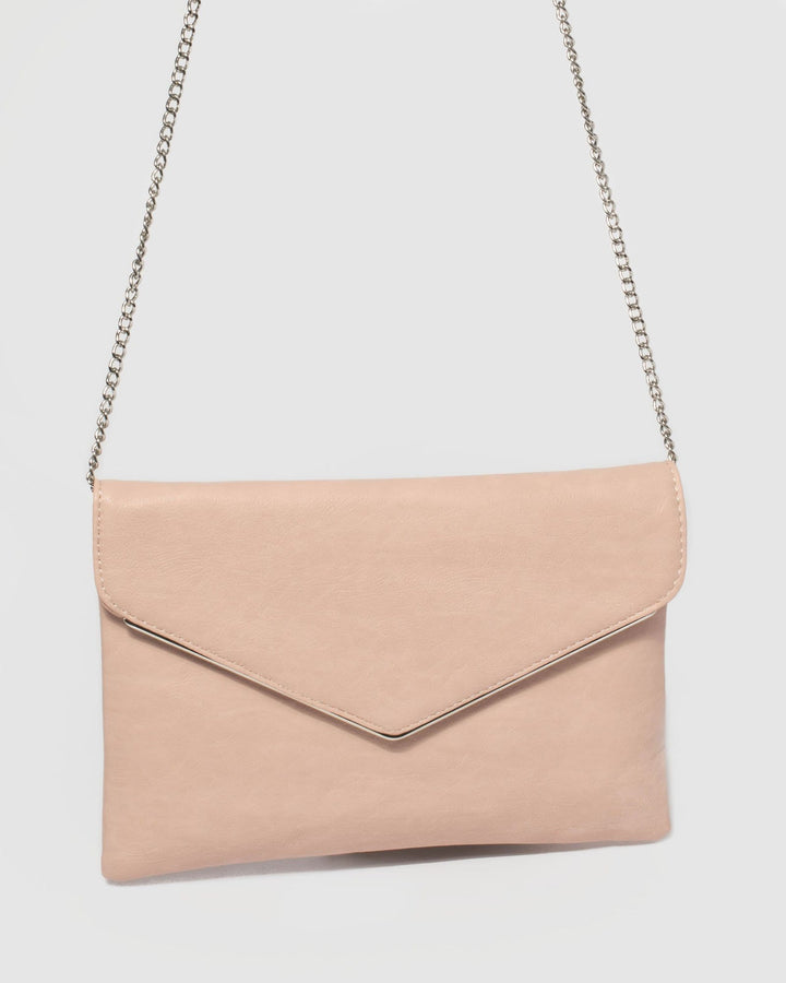 Pink Smooth Samantha Clutch Bag | Clutch Bags