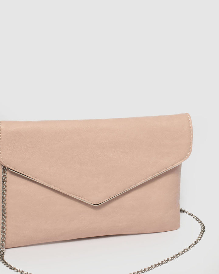 Pink Smooth Samantha Clutch Bag | Clutch Bags