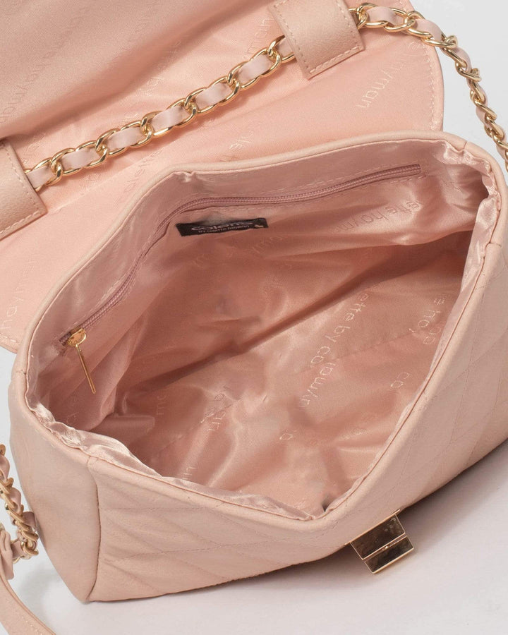 Pink Sonja Quilt Cross Body Bag | Crossbody Bags