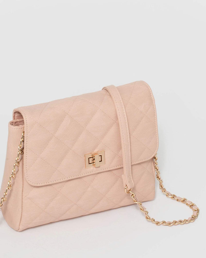 Pink Sonja Quilt Cross Body Bag | Crossbody Bags