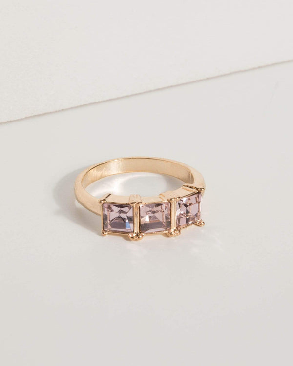 Pink Square Stone Ring | Rings