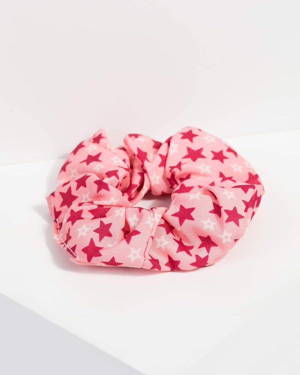 Pink Star Scrunchie | Hair Accessories