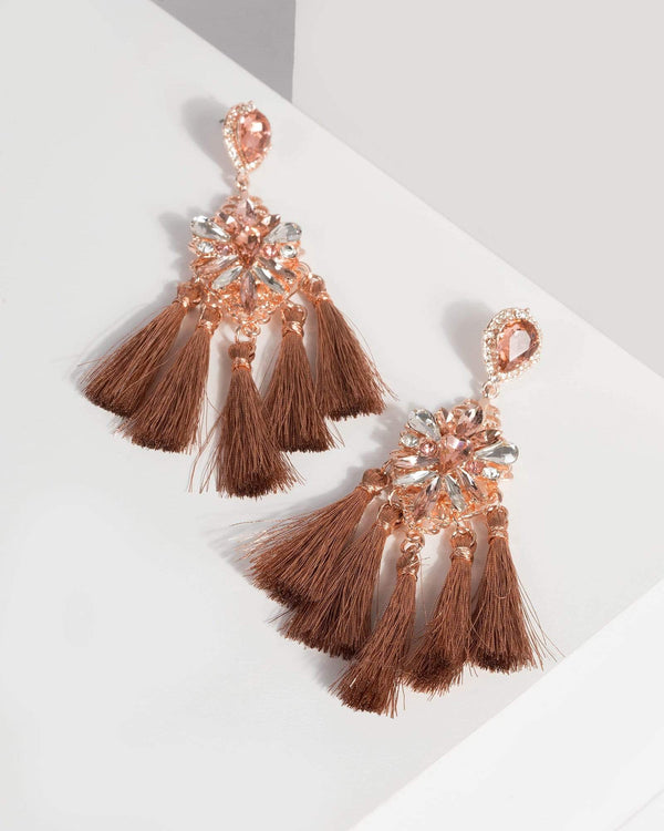 Pink Statement Crystal Drop Earrings | Earrings