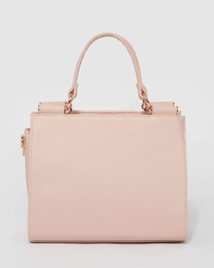 Pink Steph Multi Panel Tote Bag | Tote Bags