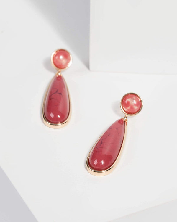 Pink Swirl Acrylic Drop Earrings | Earrings