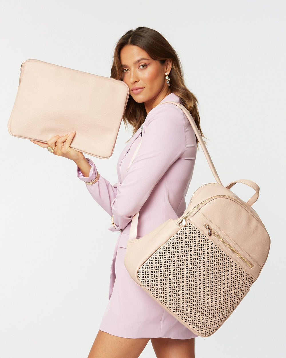 Pink Tabea Laptop Backpack Online Colette Hayman