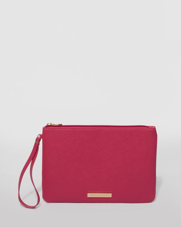 Pink Tasha Wristlet Clutch Bag | Clutch Bags