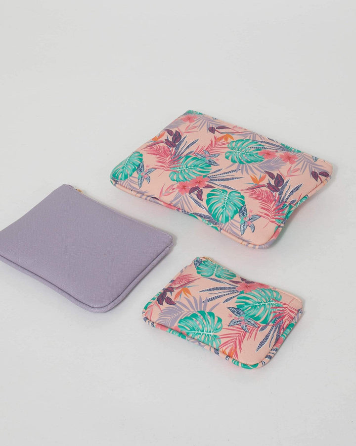 Pink Tropical Print Purse Gift Set | Purses