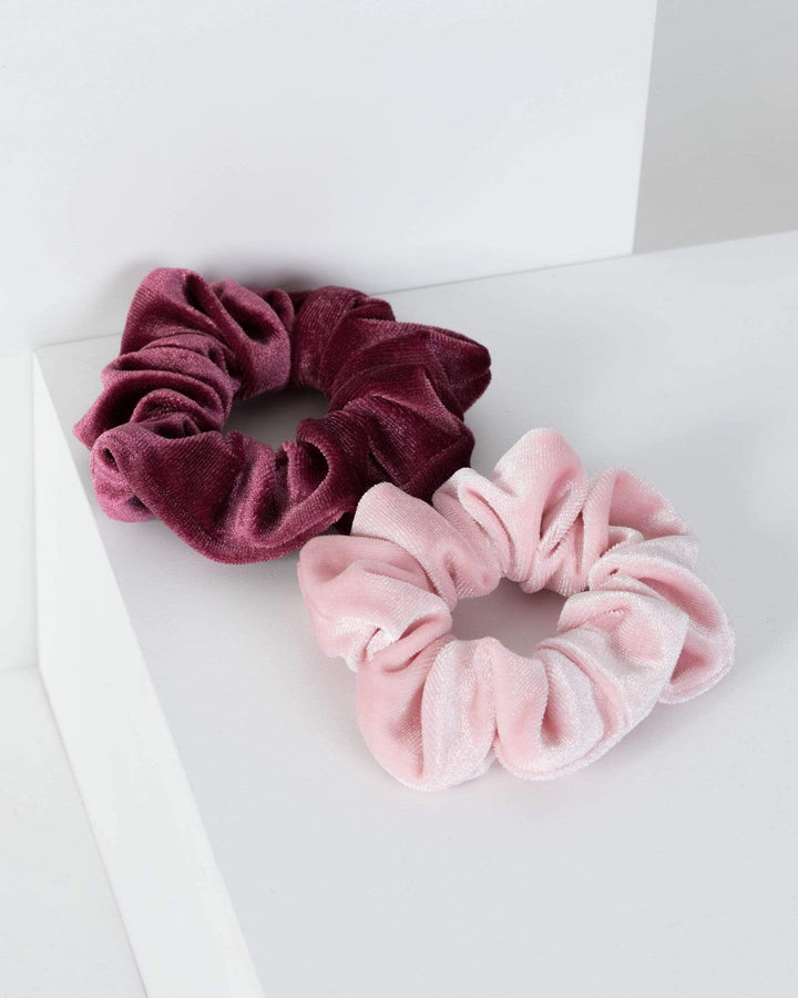 Pink Velvet Scrunchie Pack | Accessories