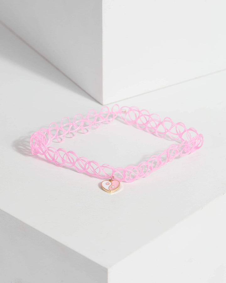 Pink Yin Yang Choker Necklace | Chokers