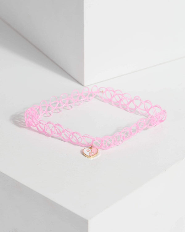 Pink Yin Yang Choker Necklace | Chokers