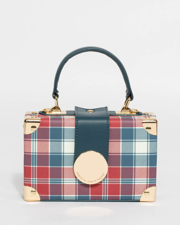 Print Kendall Stud Trunk Bag | Clutch Bags