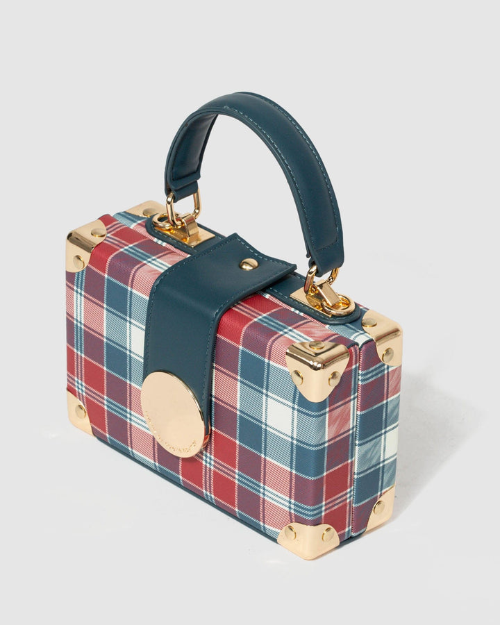 Print Kendall Stud Trunk Bag | Clutch Bags