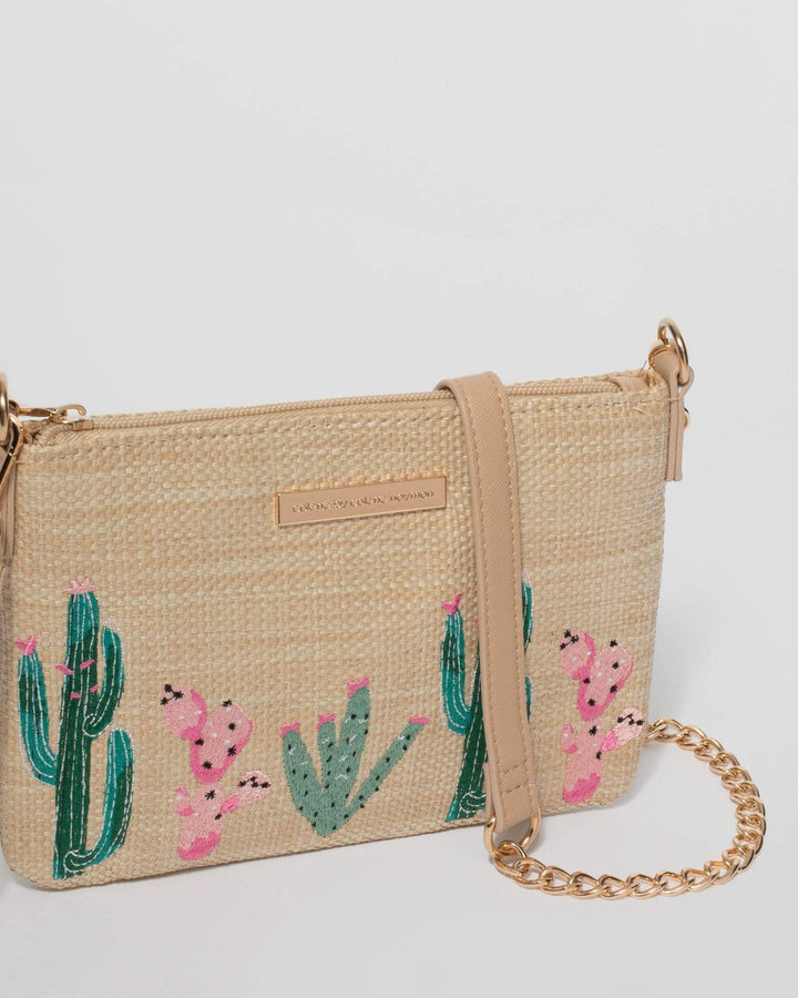 Print Cactus Wristlet | Crossbody Bags