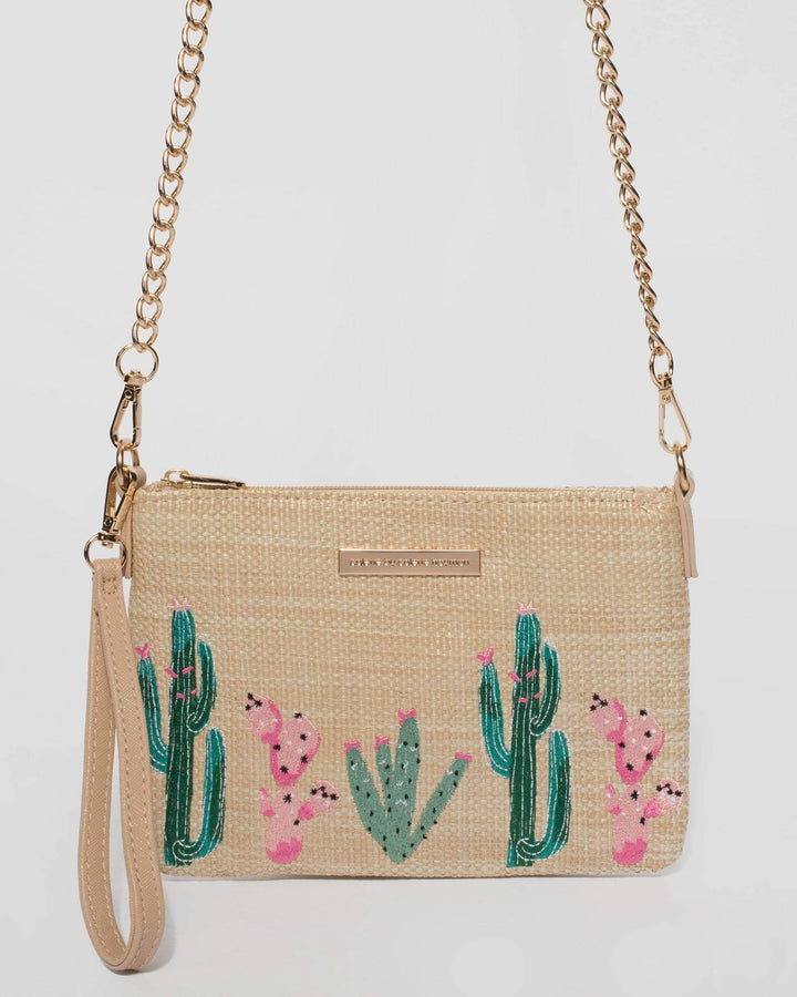 Print Cactus Wristlet | Crossbody Bags