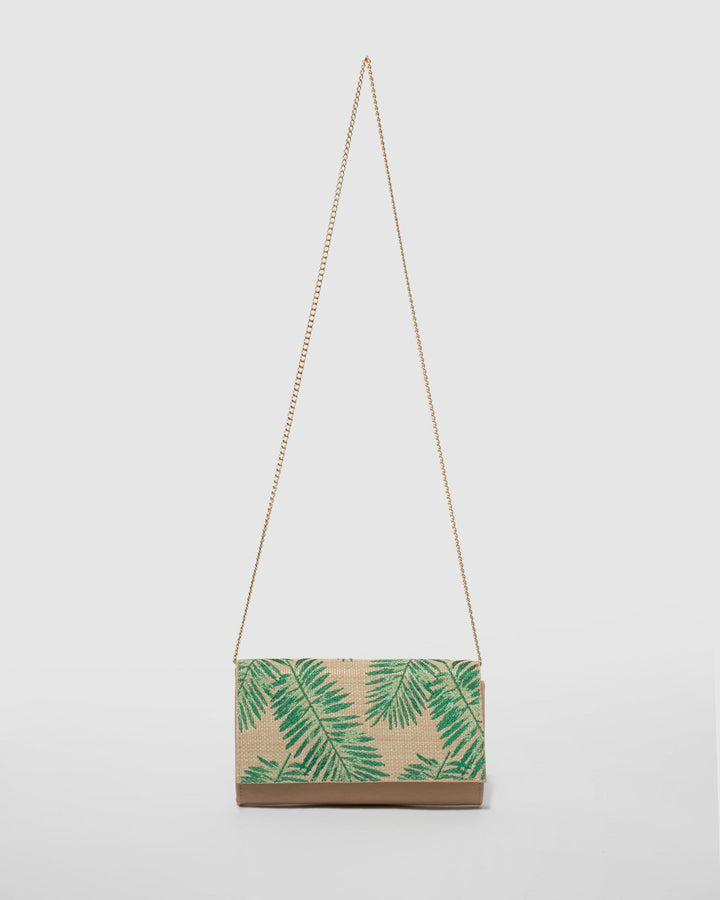 Print Sara Palm Clutch Bag | Clutch Bags