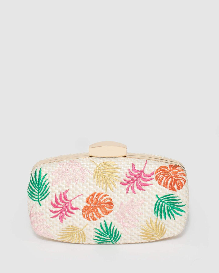 Colette by Colette Hayman Print Talia Embroidery Clutch Bag
