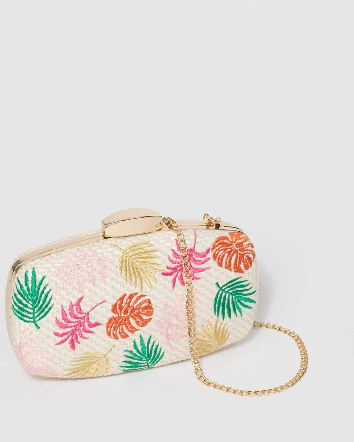 Colette by Colette Hayman Print Talia Embroidery Clutch Bag
