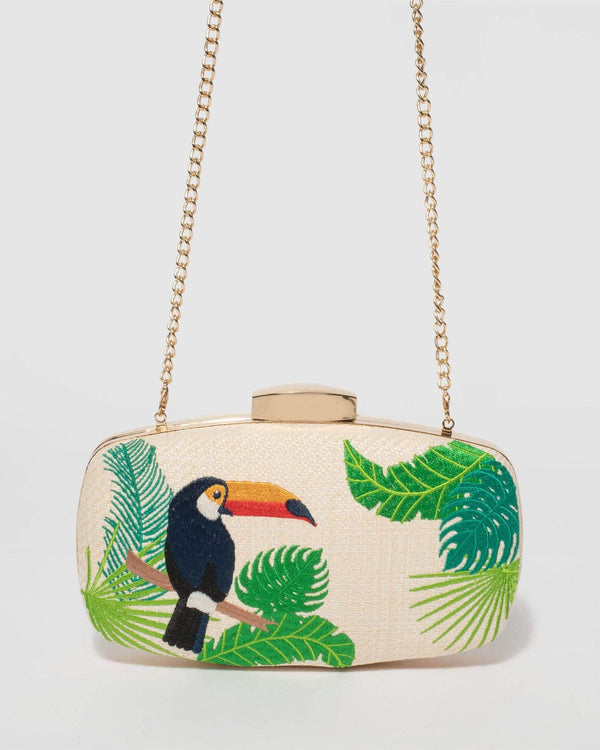 Print Talia Toucan Clutch Bag | Clutch Bags