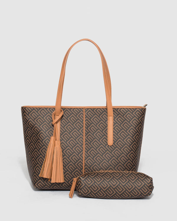 Print Yesenia Tassel Tote Bag | Tote Bags