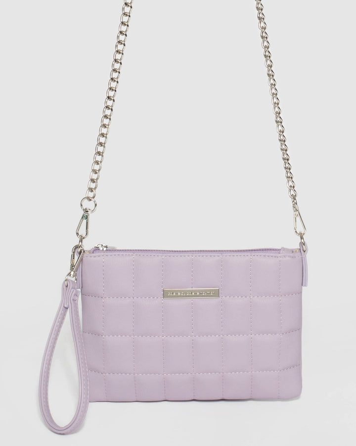 Purple Cube Quilt Crossbody Bag | Crossbody Bags