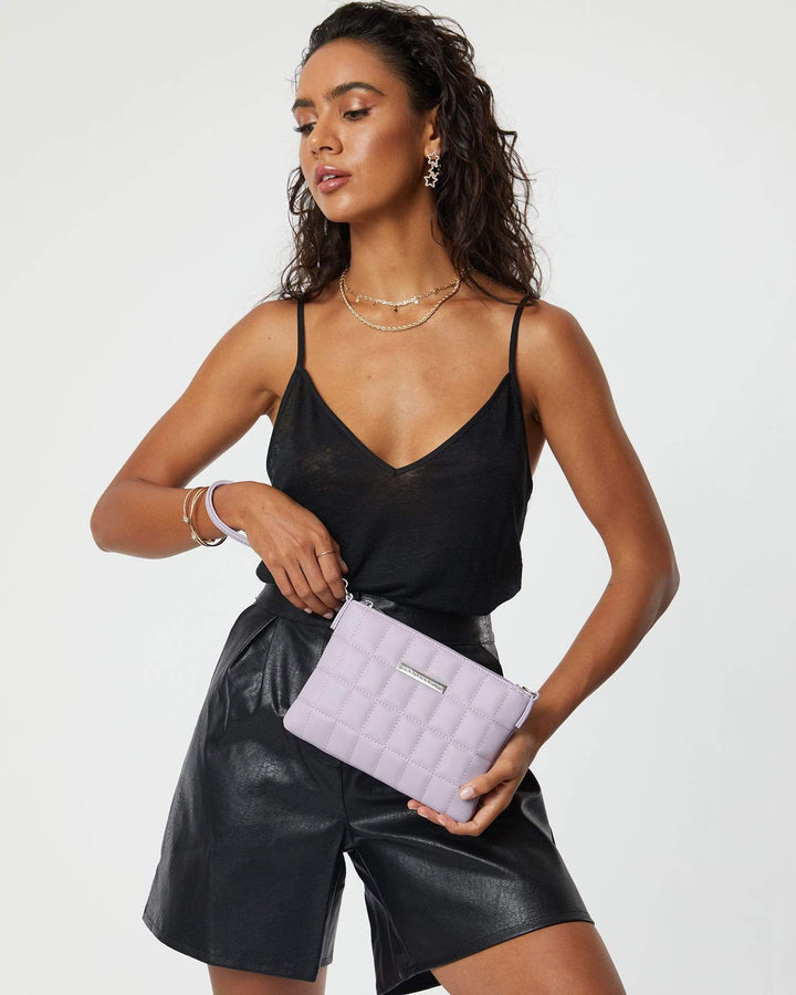 Purple Cube Quilt Crossbody Bag | Crossbody Bags
