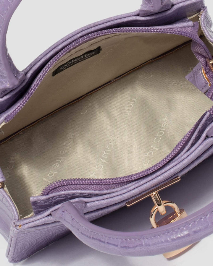 Purple Danica Lock Mini Bag | Mini Bags