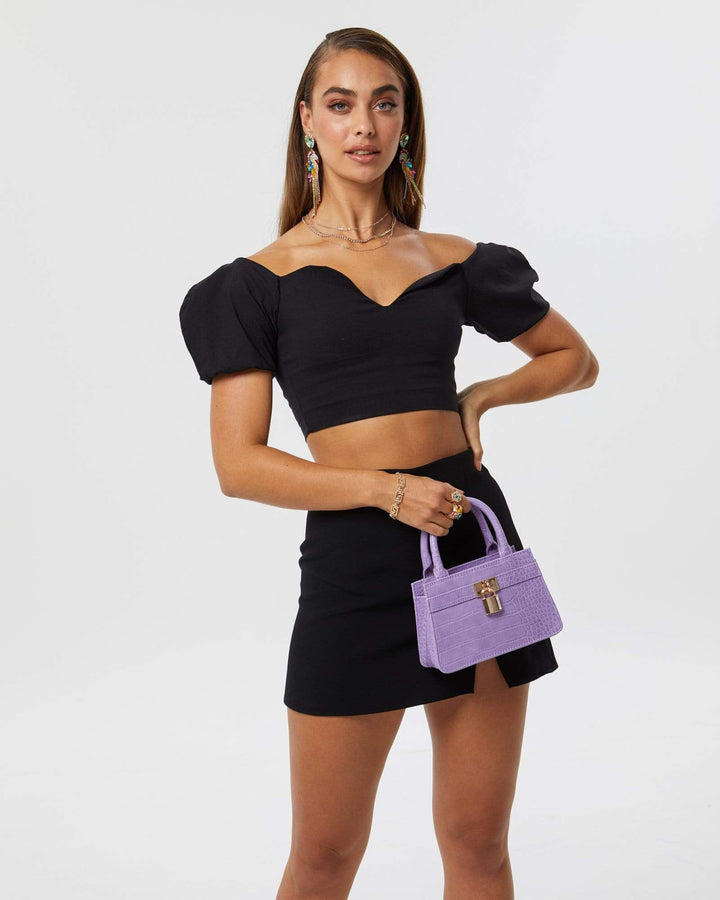 Purple Danica Lock Mini Bag | Mini Bags