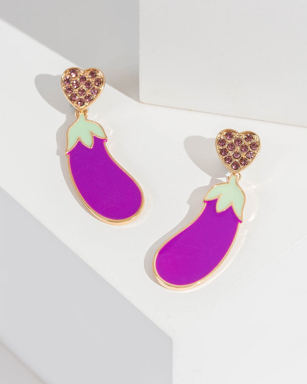Colette by Colette Hayman Purple Eggplant Earring
