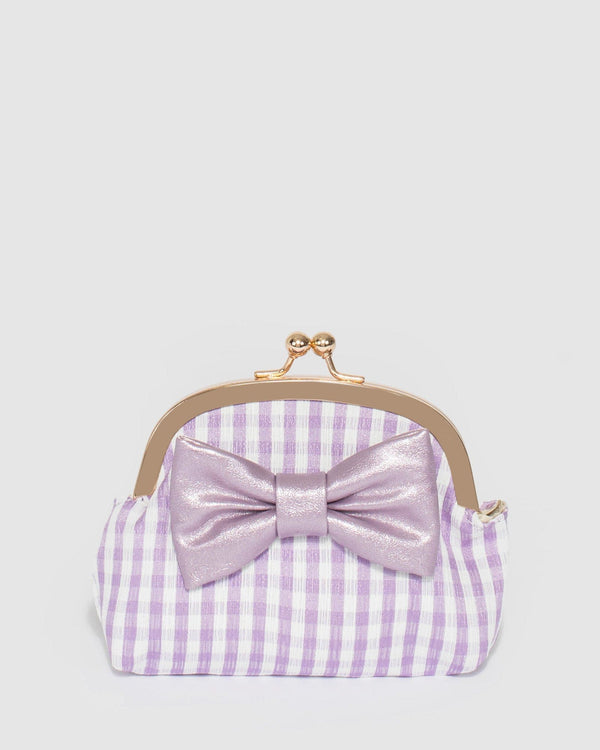 Colette by Colette Hayman Purple Gigi Clasp Clutch Bag