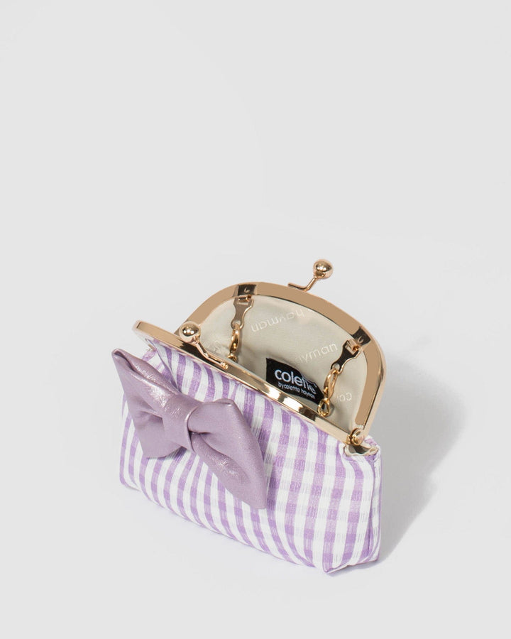 Colette by Colette Hayman Purple Gigi Clasp Clutch Bag