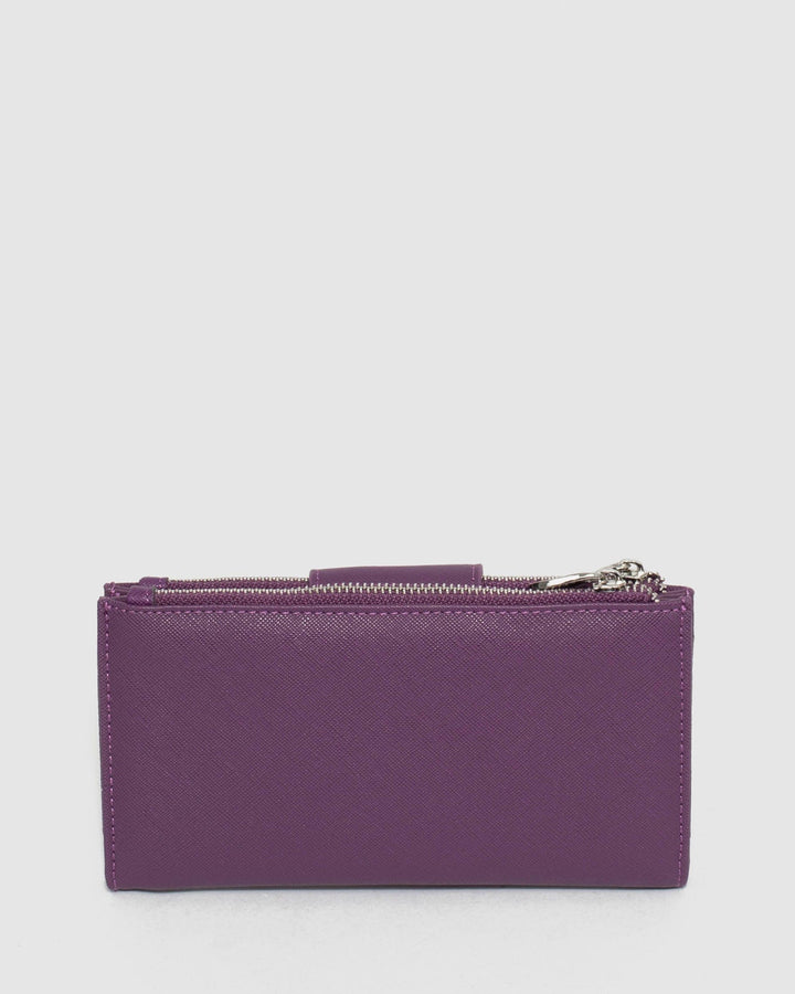 Purple Greta Lock Wallet | Wallets